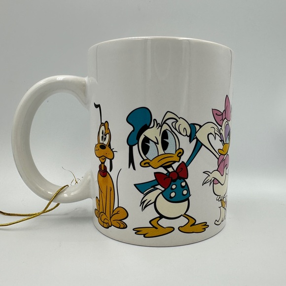 Disney Mickey Mouse Ceramic Coffee Mug 11 oz Capacity White NWT Cartoon Monogram - Picture 4 of 9
